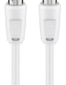 GOOBAY καλώδιο κεραίας αρσενικό σε θηλυκό 11514, <70 dB, CCS, 10m, λευκό